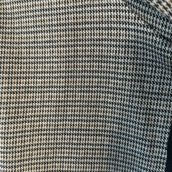 Addition Elle Black Brown Tan Micro Houndstooth Loose Fit Hoodie - Picture 4 of 10